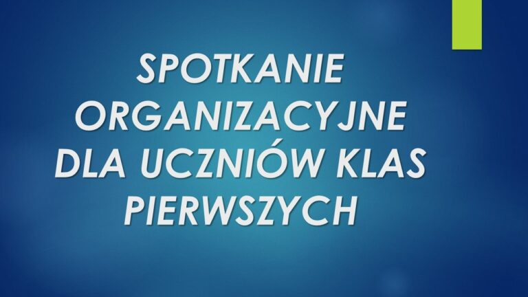 Spotkanie organizacyjne dla rodziców dzieci przyjętych do klasy I w roku szkolnym 2024/25