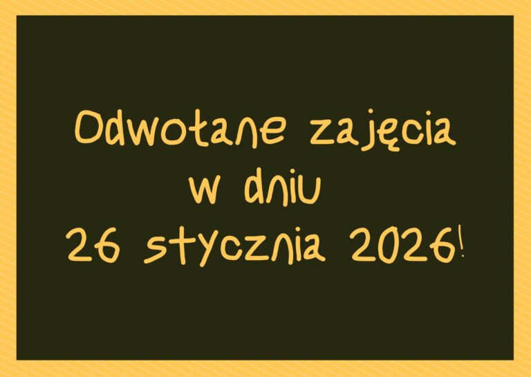 Odwołane zajęcia w dniu 26 stycznia 2026