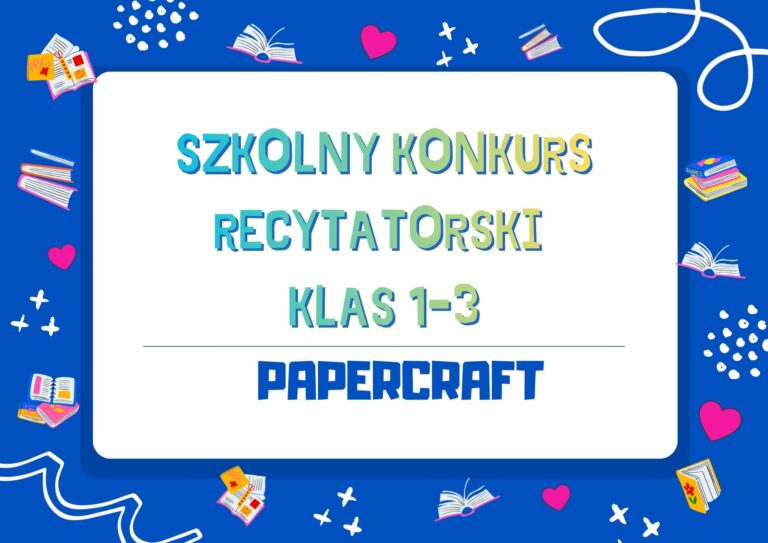 Szkolny Konkurs Recytatorski klas 1-3